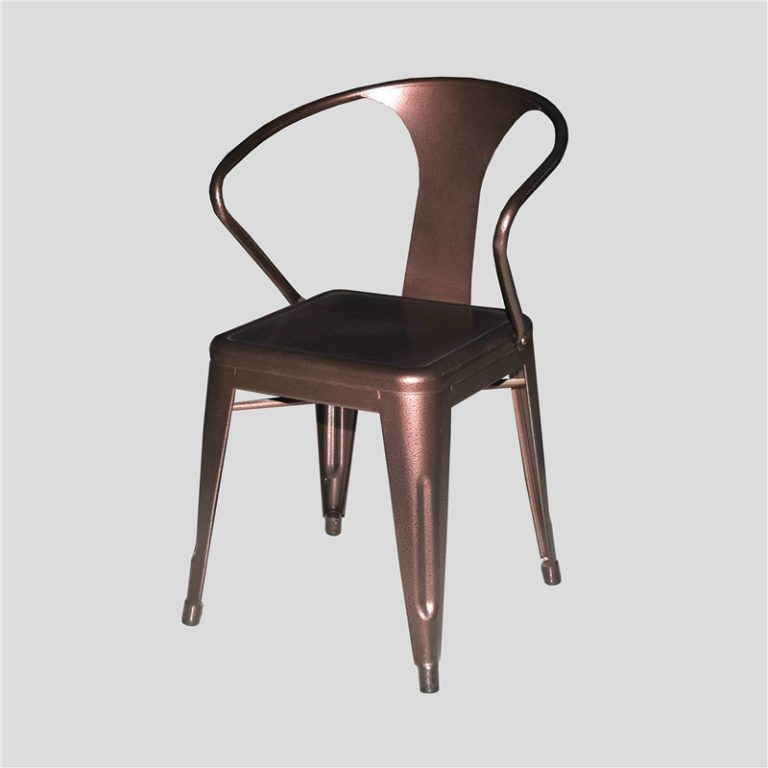 Metal bronze dining chair
