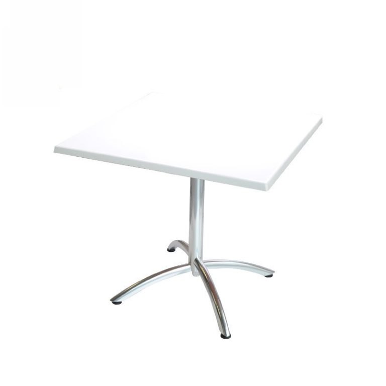 White artificial stone dining table